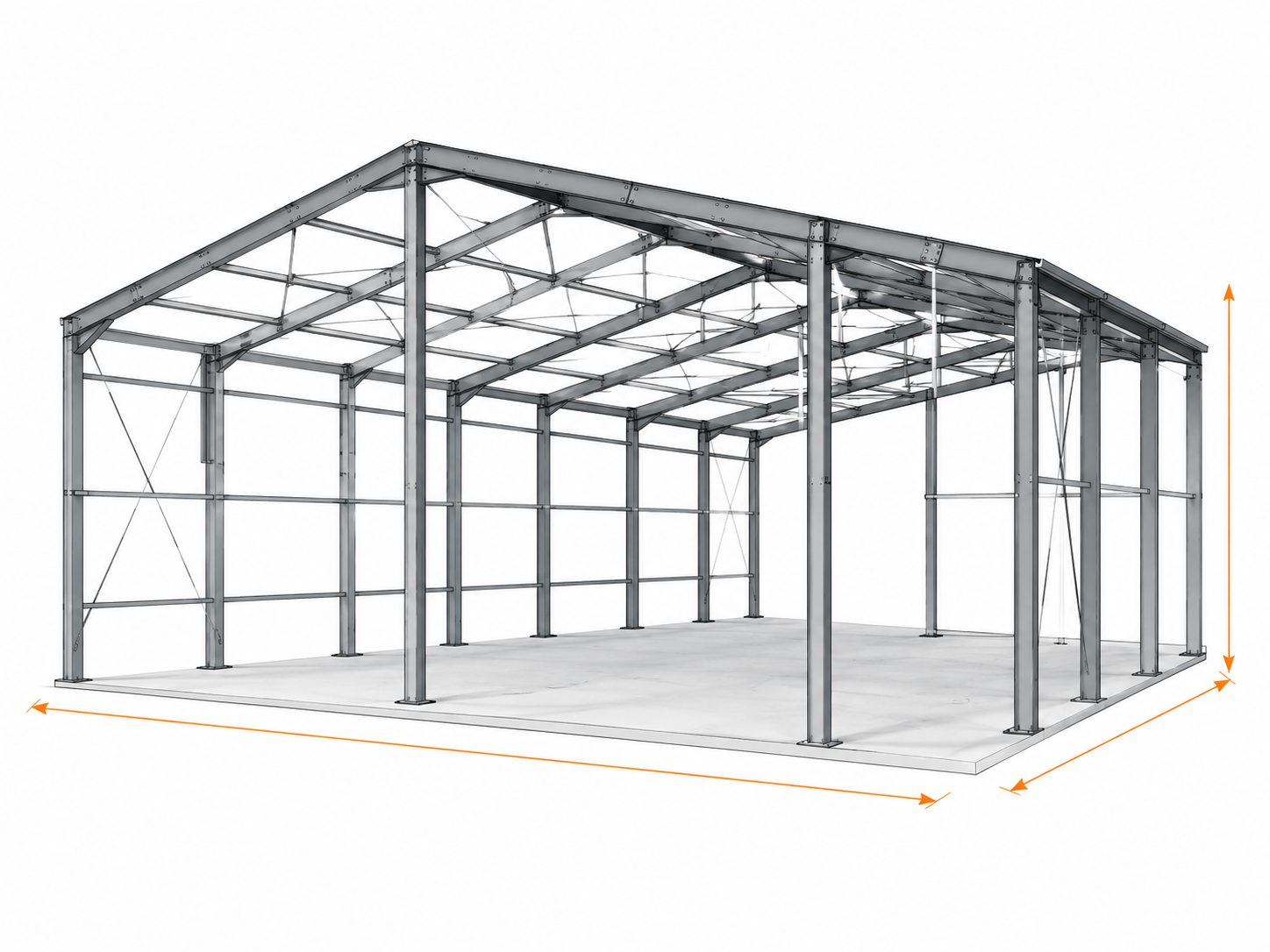 Structură metalică pentru hală industrială